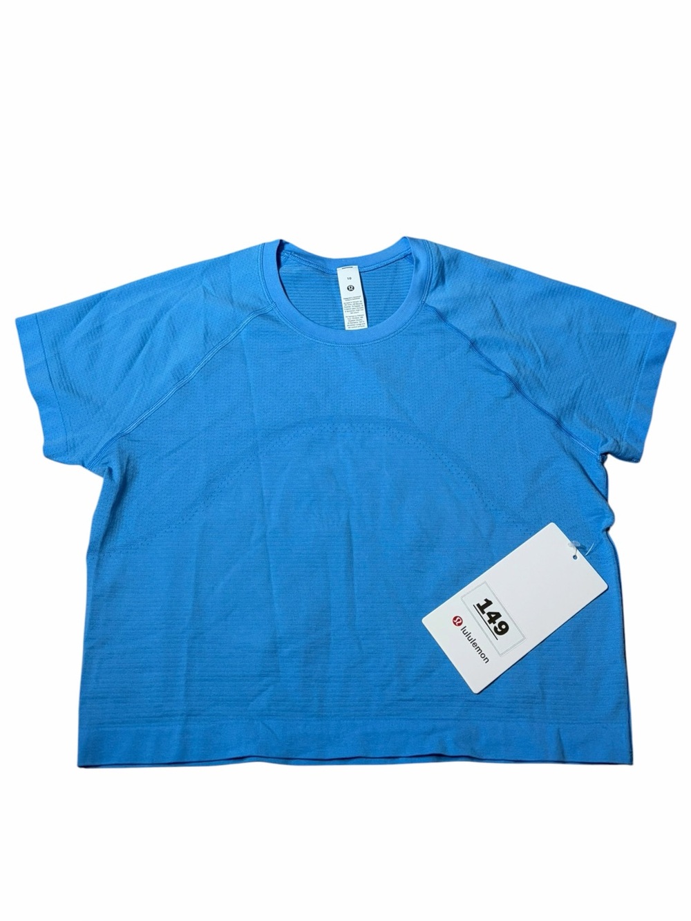 NWT Lululemon Swiftly Tech Cropped Short-Sleeve Shirt 2.0 (Ocean Wave) Size 10